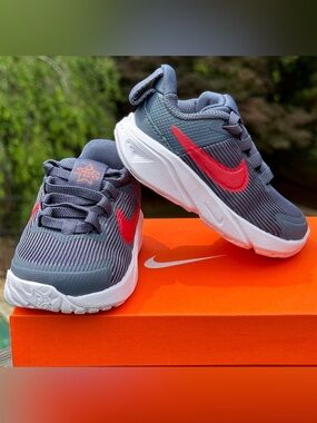 Nike Baby Toddler Unisex Navy Star Runner 4 NN Low Casual Sneaker 4C 5C NEW